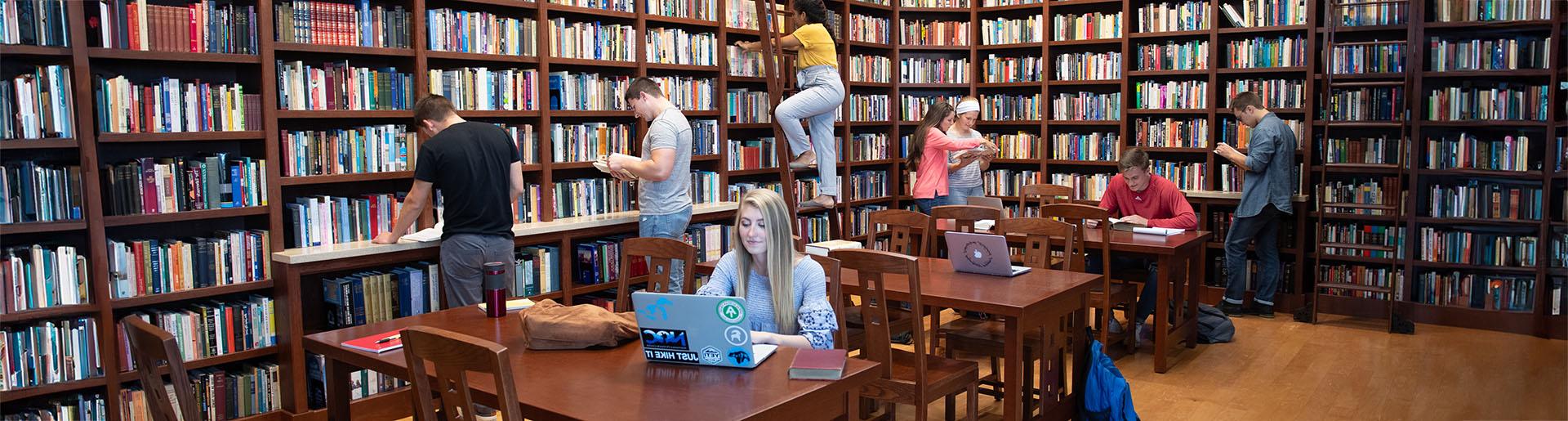 Students in Wiersbe library 1920